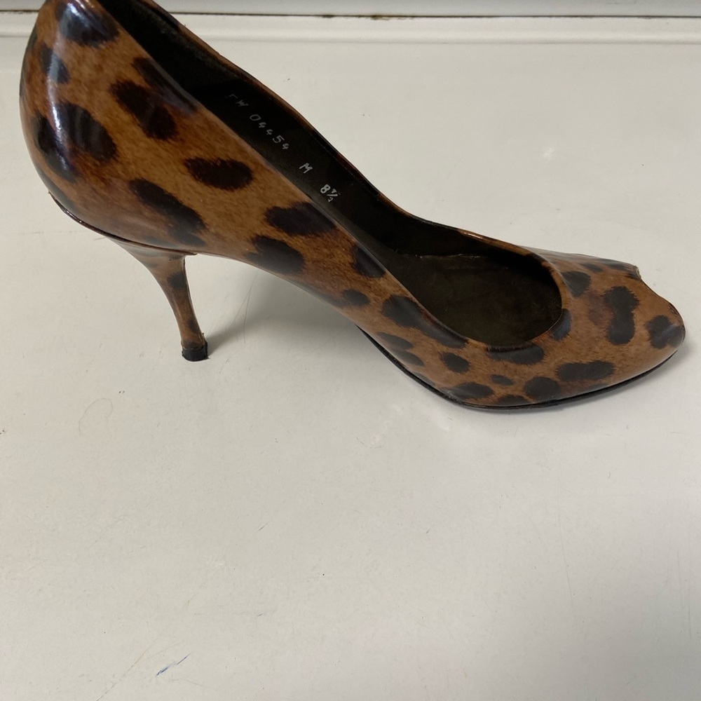 Stuart Weitzman 8.5 Cheetah Leopard Print Sexy Op… - image 5